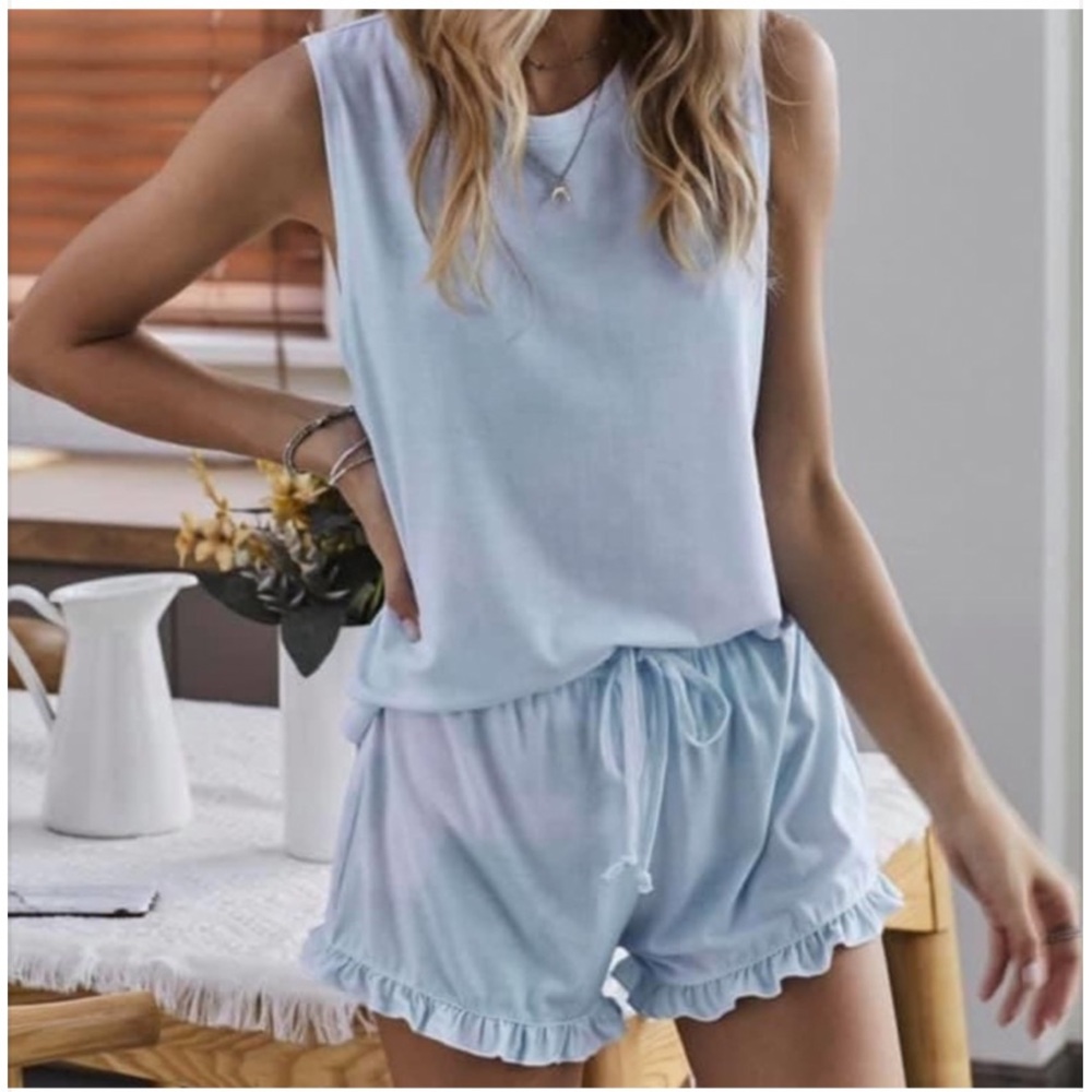 Soul Sunrise Sky Blue Women's Loungewear Set•1X